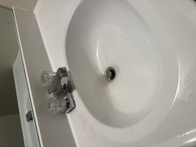 Bathroom Sink before cleaning
